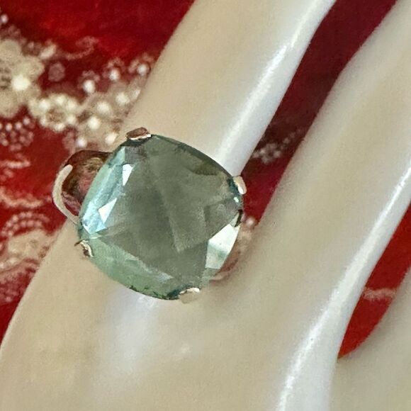 Swarovski Aqua Blue Crystal Chunky Ring (Swan Mark) – Retired - Picture 2 of 12